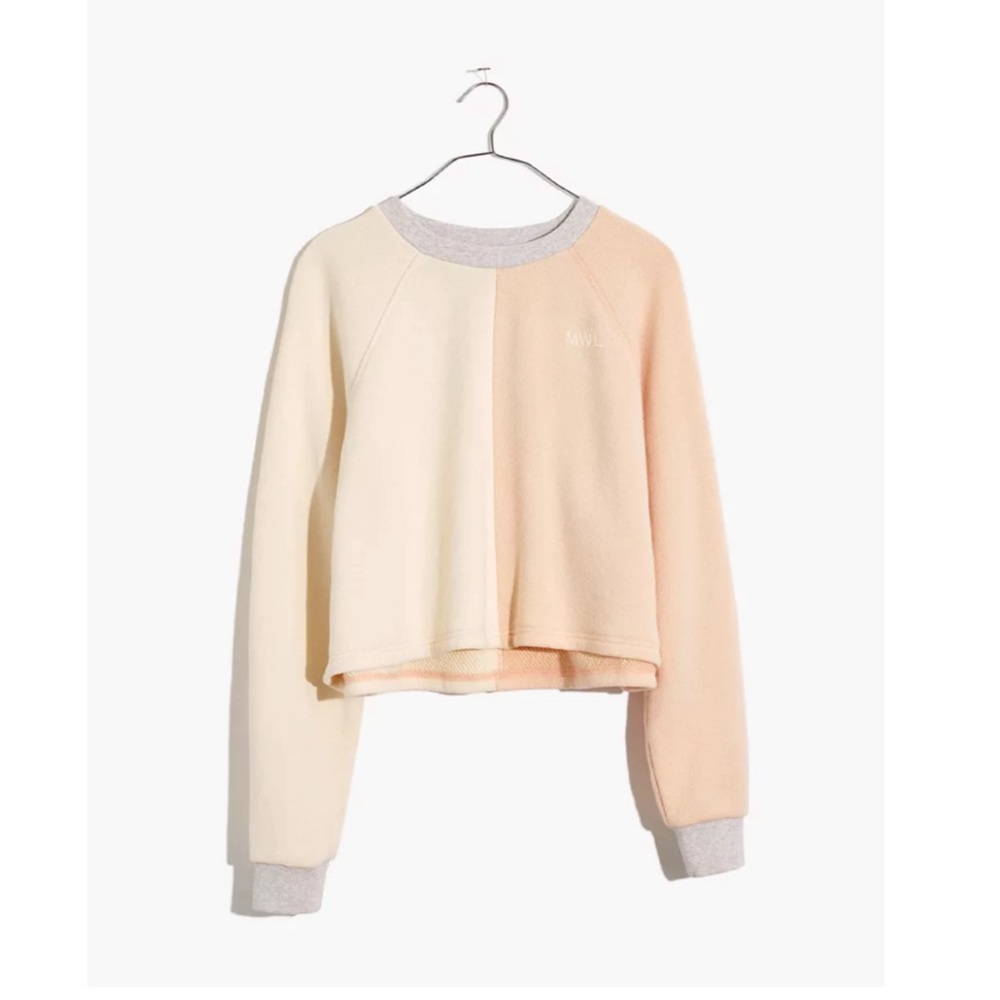 MWL Airyterry Colorblock Crop Sweatshirt